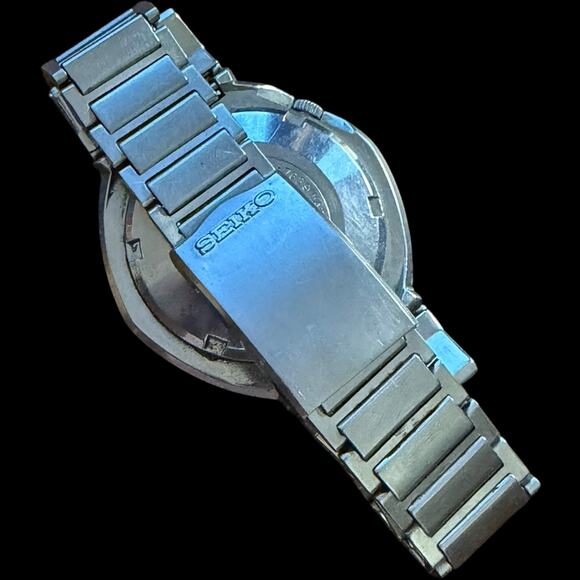 Vintage Seiko Automatic 17 Jewels Blue Dial Day/Date Stainless Steel Men\'s Watch main image 5